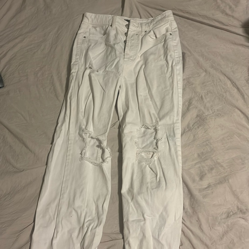 White Target Size 4 jeans high rise straight
